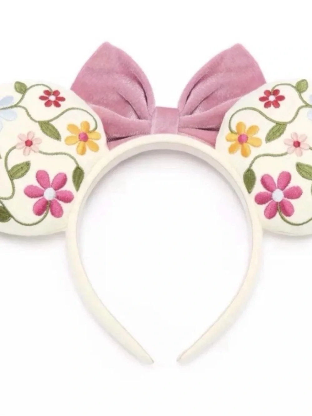 Disney Parks Baublebar Minnie Mouse Floral Ear Headband Spring Flowers